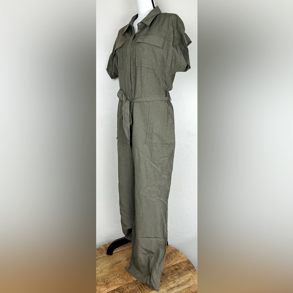 Tahari | Linen Blend Jumpsuit | XL